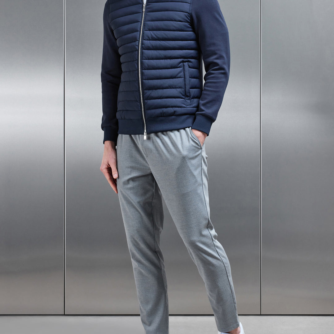 Formal Stretch Drawstring Trouser in Grey