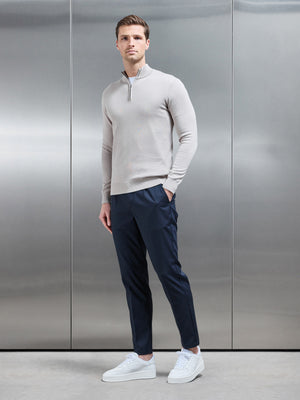 Formal Stretch Side Adjuster Trouser in Navy