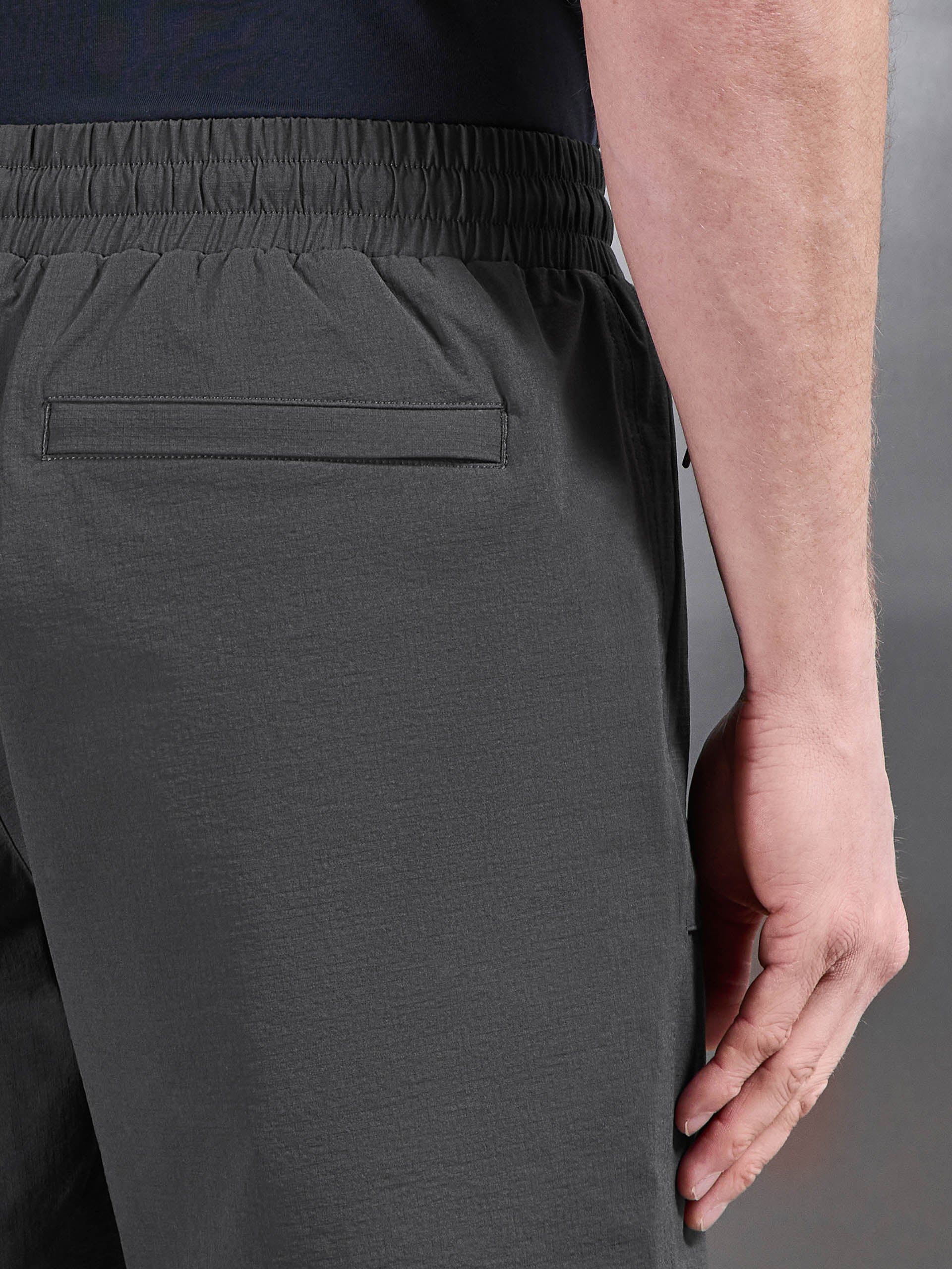 Front Pocket Technical Cargo Short in Grey