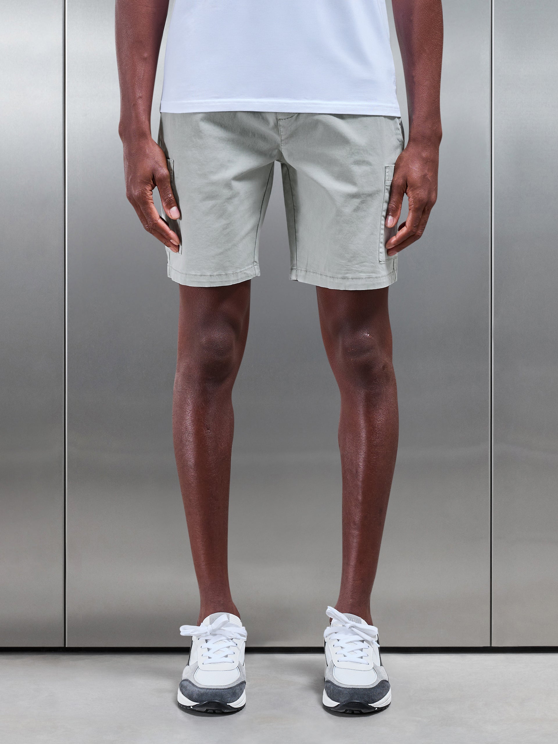 Garment Dye Cargo Short in Stone