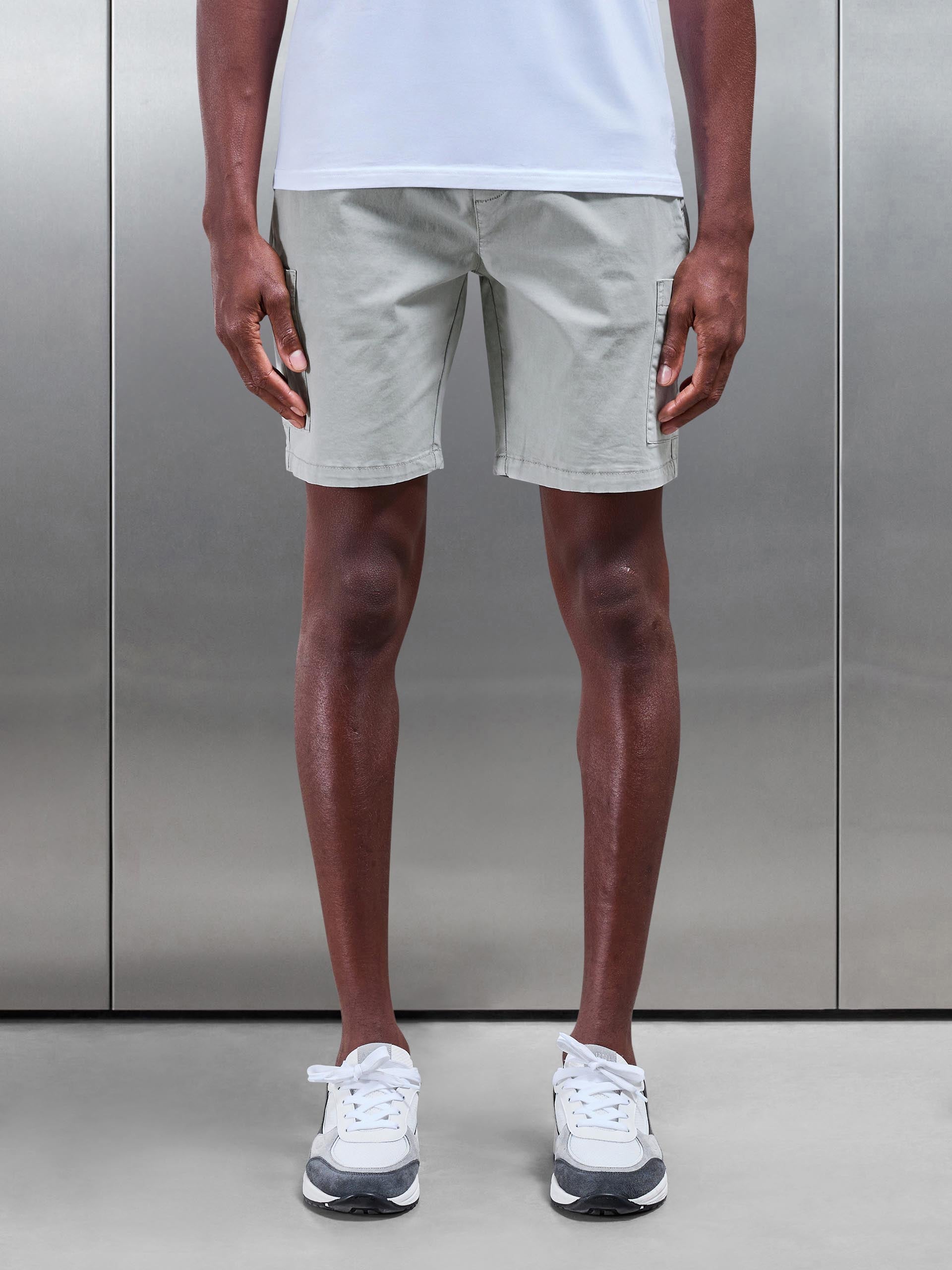 Garment Dye Cargo Short in Stone