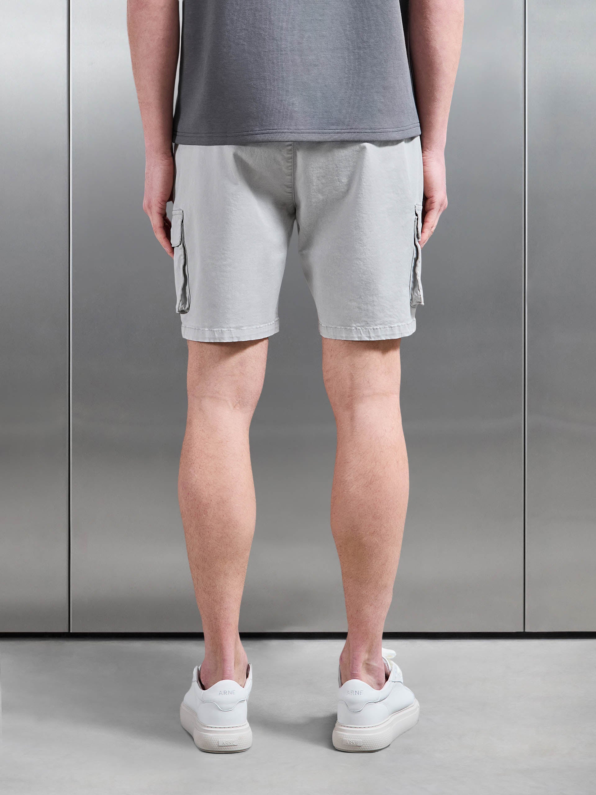 Garment Dye Cargo Short in Stone