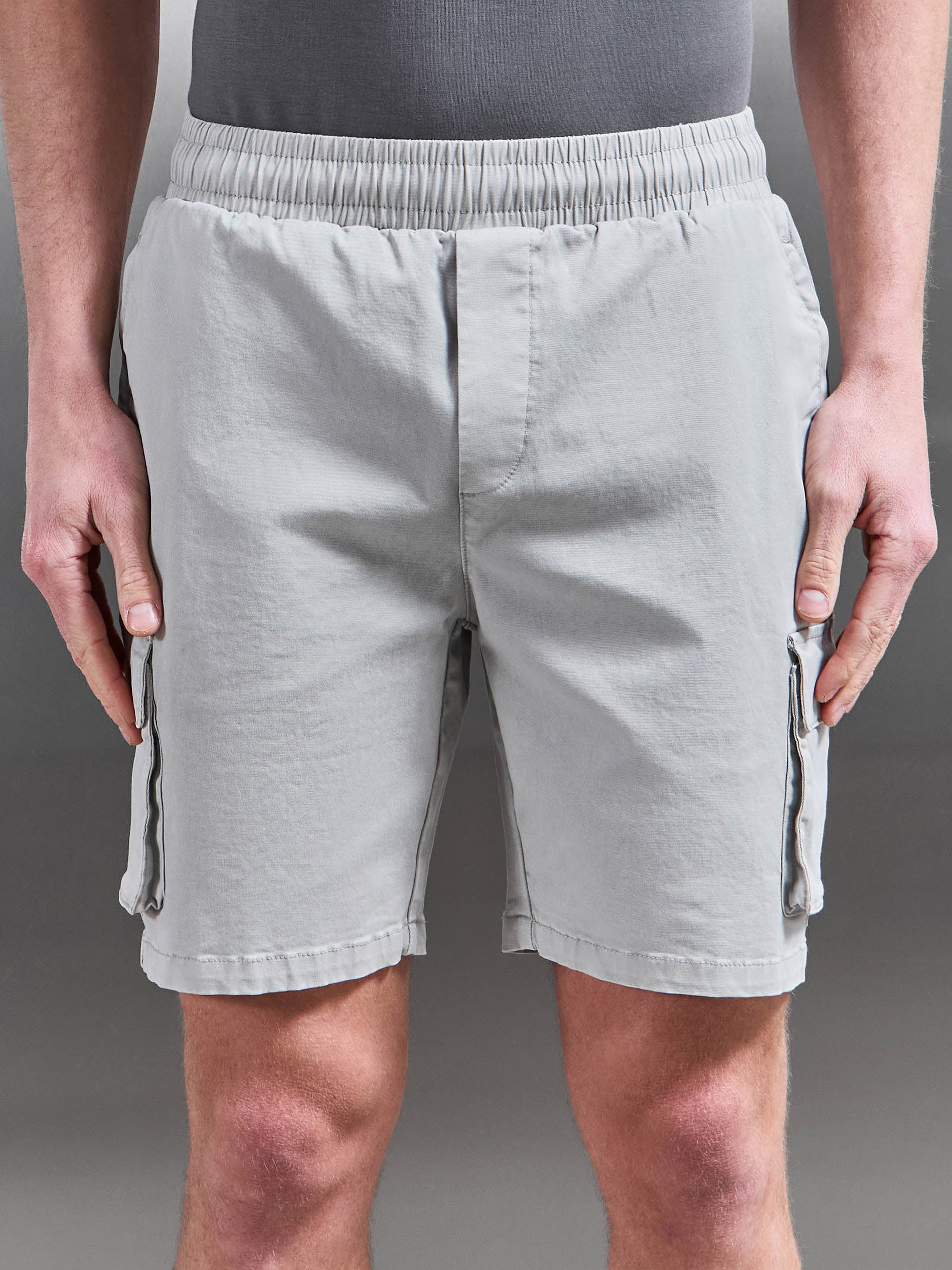 Garment Dye Cargo Short in Stone