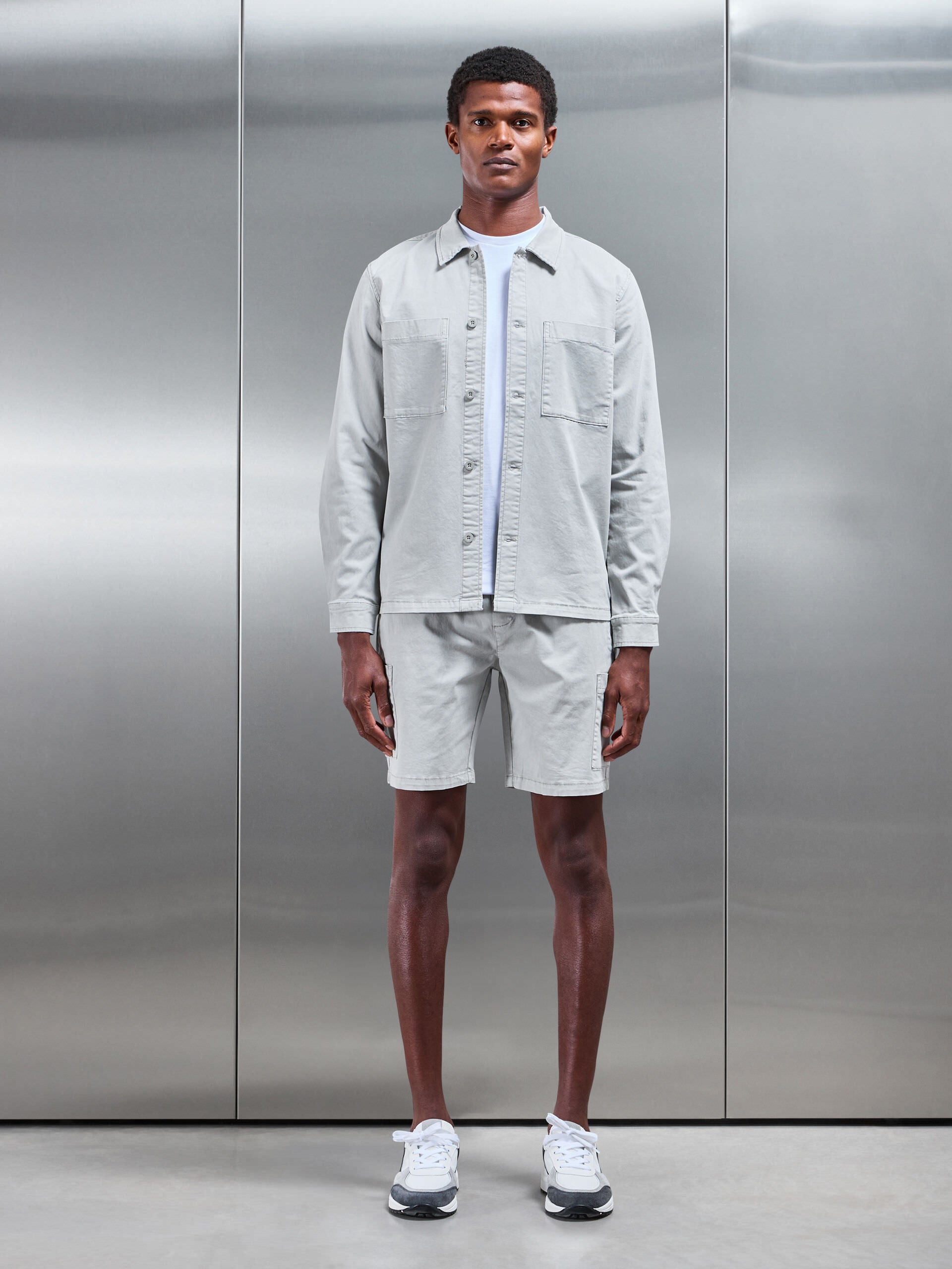 Garment Dye Cargo Short in Stone