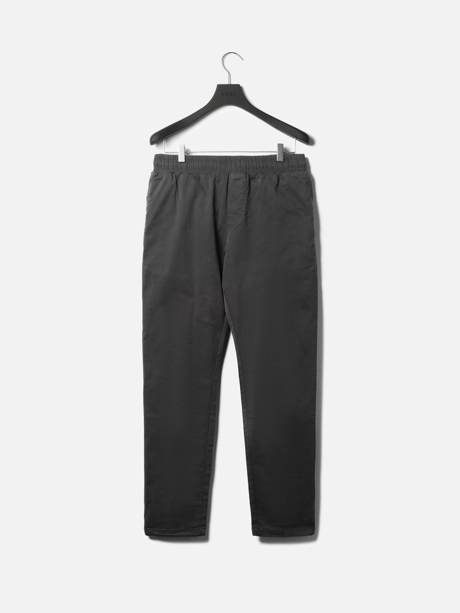 Garment Dye Cotton Trouser in Grey