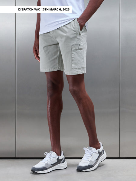 Garment Dye Cargo Short in Stone