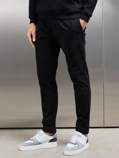 Garment Dye Cotton Trouser in Black