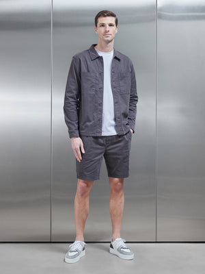 Garment Dye Overshirt in Grey