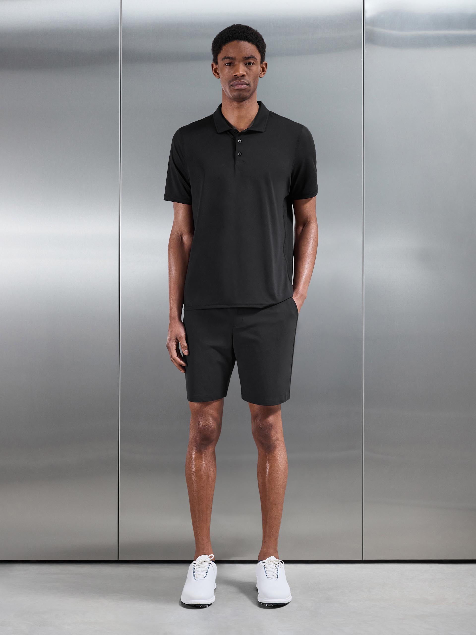 Golf Polo Shirt in Black