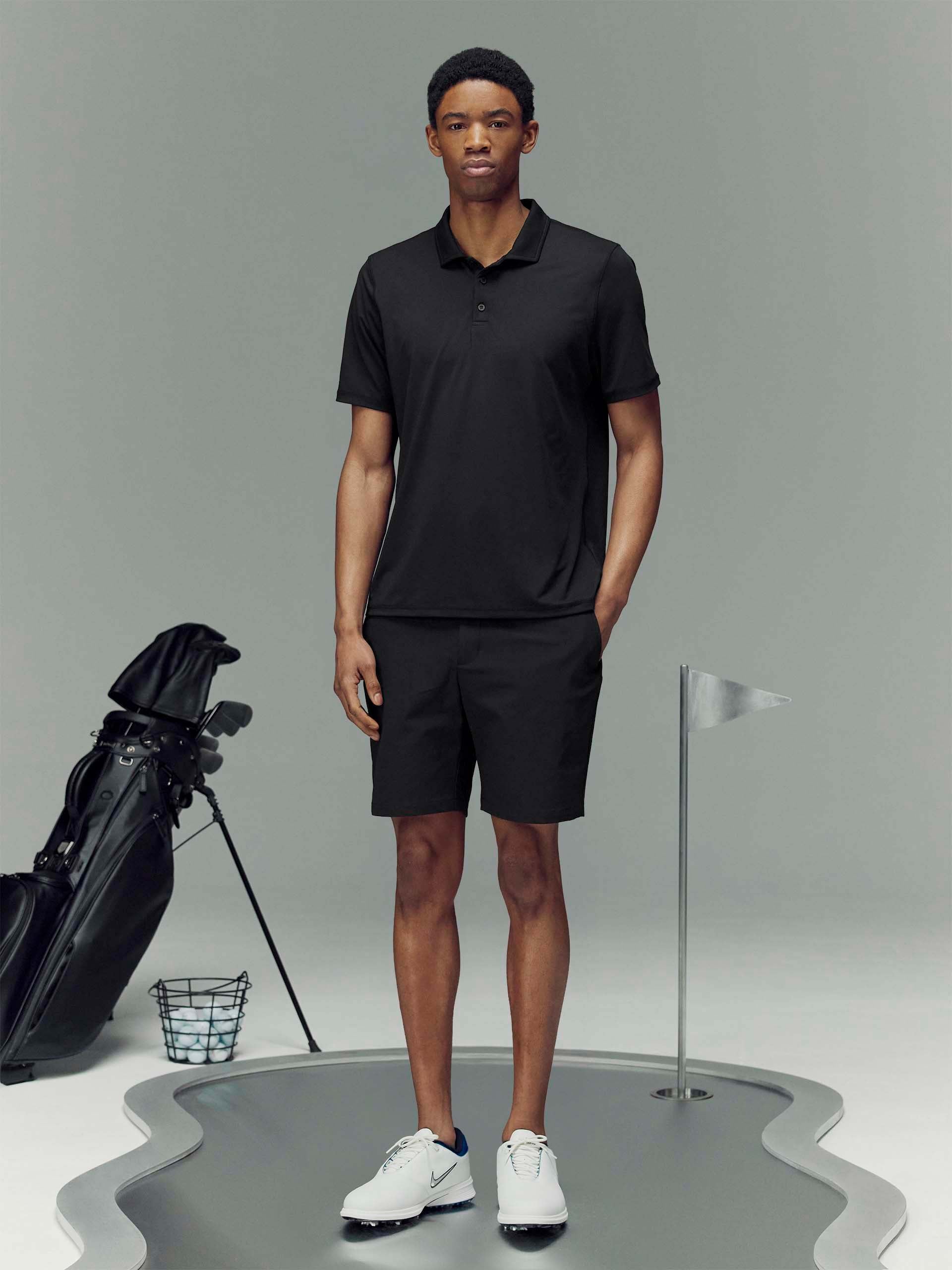 Golf Polo Shirt in Black