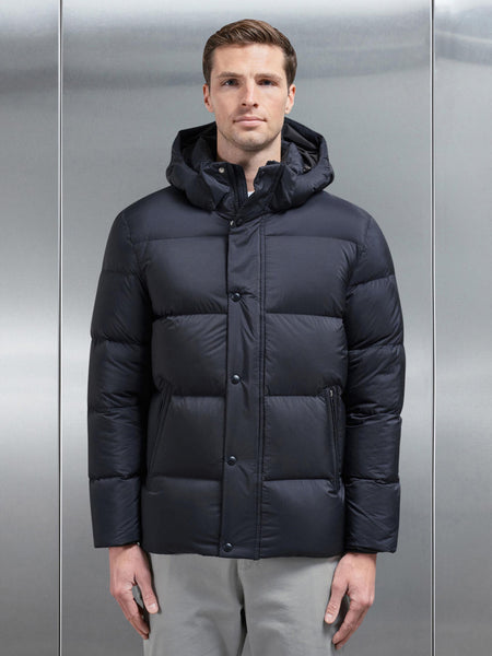 Goose Down Short Length Jacket in Black