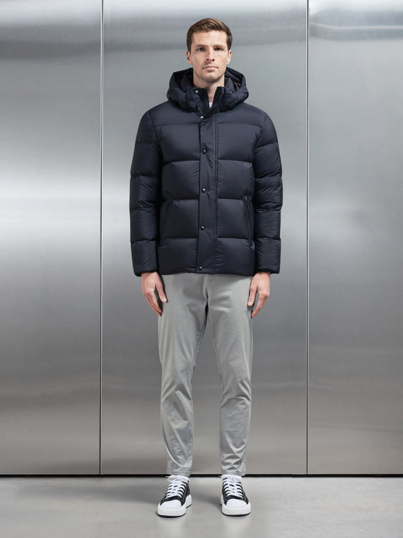 Goose Down Short Length Jacket in Black