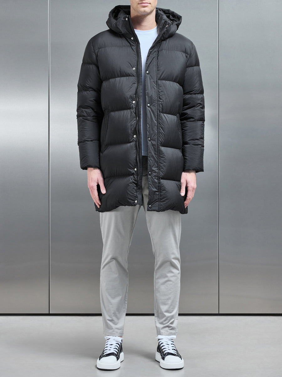 Hooded A-Line Goose Down Jacket