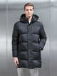 Goose Down Mid Length Jacket in Black