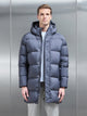 Goose Down Mid Length Jacket in Grey