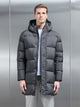 Goose Down Mid Length Jacket in Grey