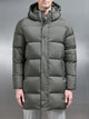 Goose Down Mid Length Jacket in Olive