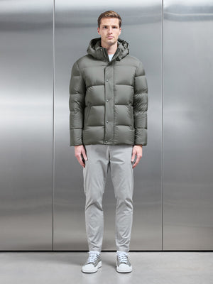 Goose Down Short Length Jacket in Olive