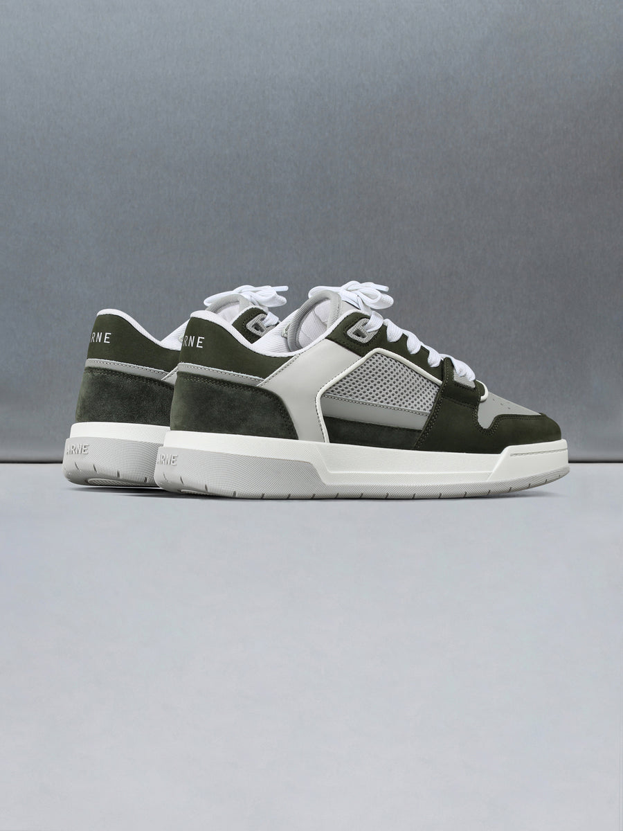 Basket Trainer in Grey Olive