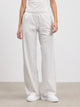 Womens Cotton Modal Wide Leg Pull On Trouser in Marl Grey