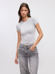 Womens Cotton Jersey T-Shirt in Marl Grey