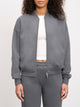 Womens Neoprene Bomber Jacket in Grey