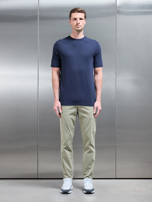 Garment Dye Cotton Cargo Pant in Olive