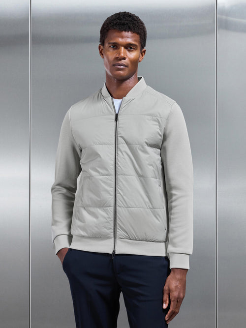 Hybrid Bomber Jacket in Stone