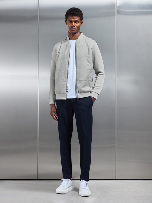 Hybrid Bomber Jacket in Stone