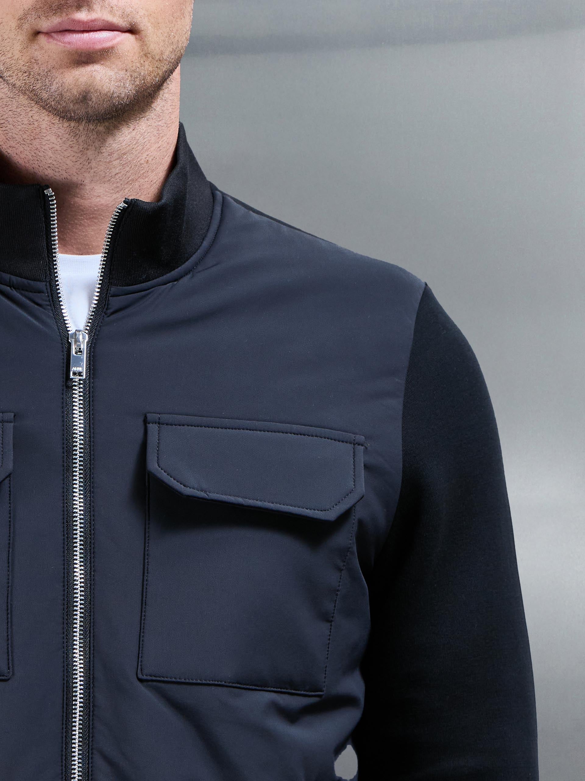 Hybrid Cargo Jacket in Black