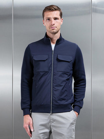 Hybrid Cargo Jacket in Navy