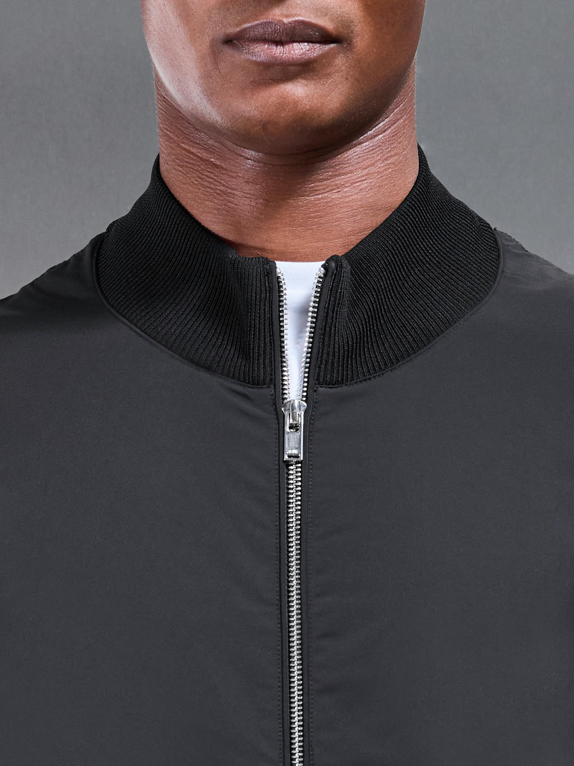 Hybrid Knitted Jacket in Black