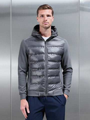 Hybrid Puffer Jacket in Grey