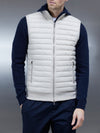 Quilted Hybrid Gilet in Stone
