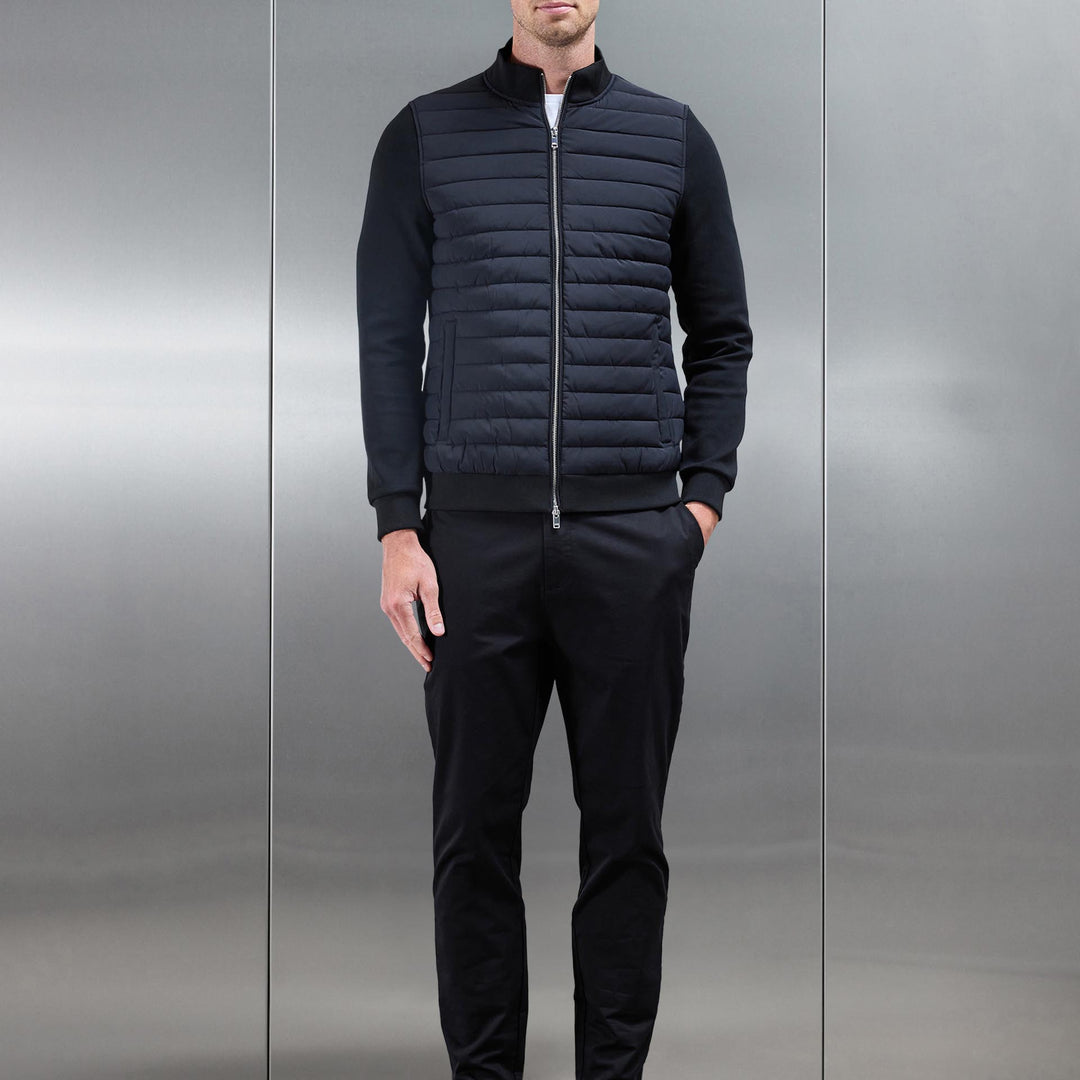 Hybrid Quilted Jacket in Black