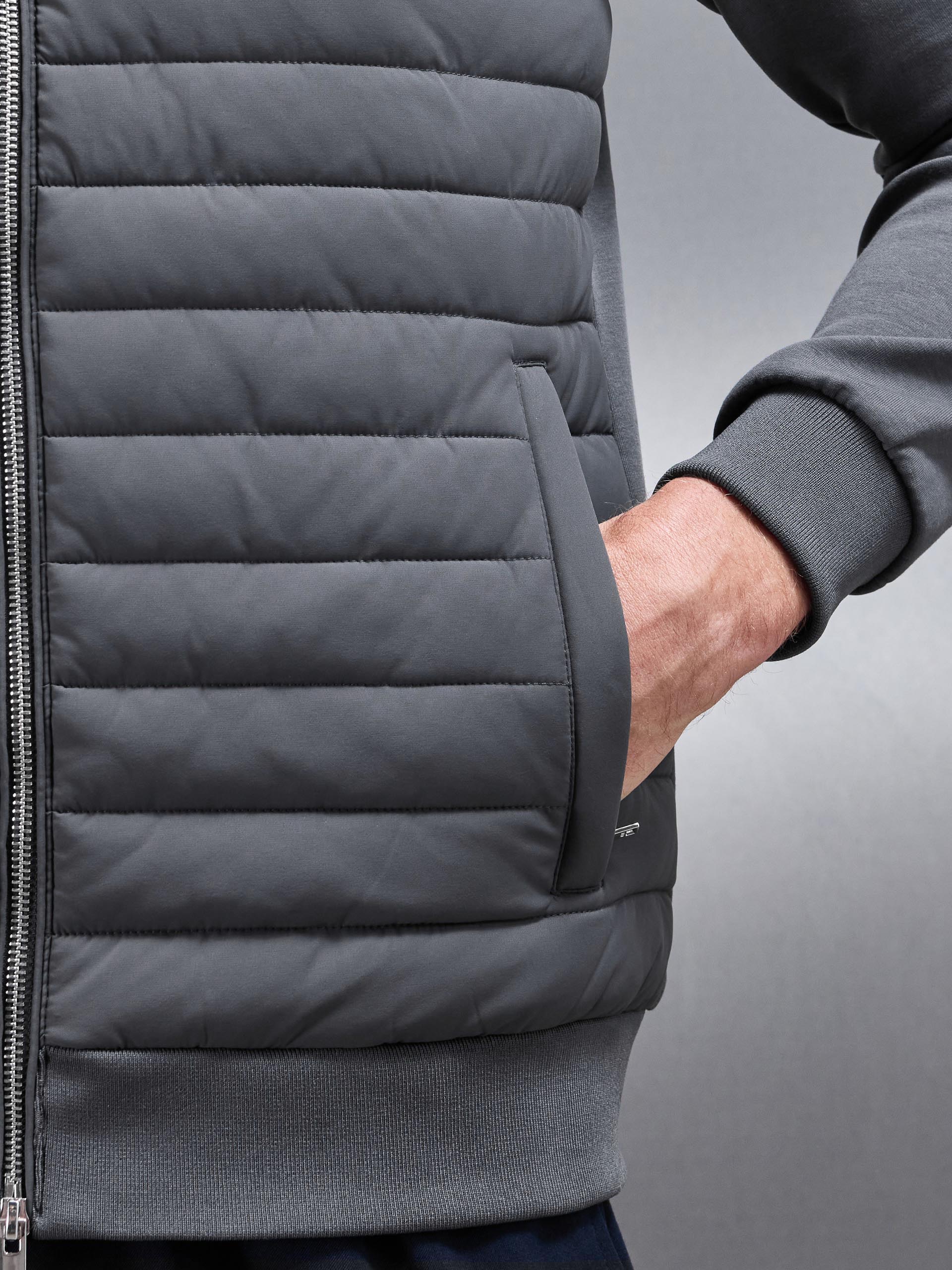 Hybrid Quilted Jacket in Grey