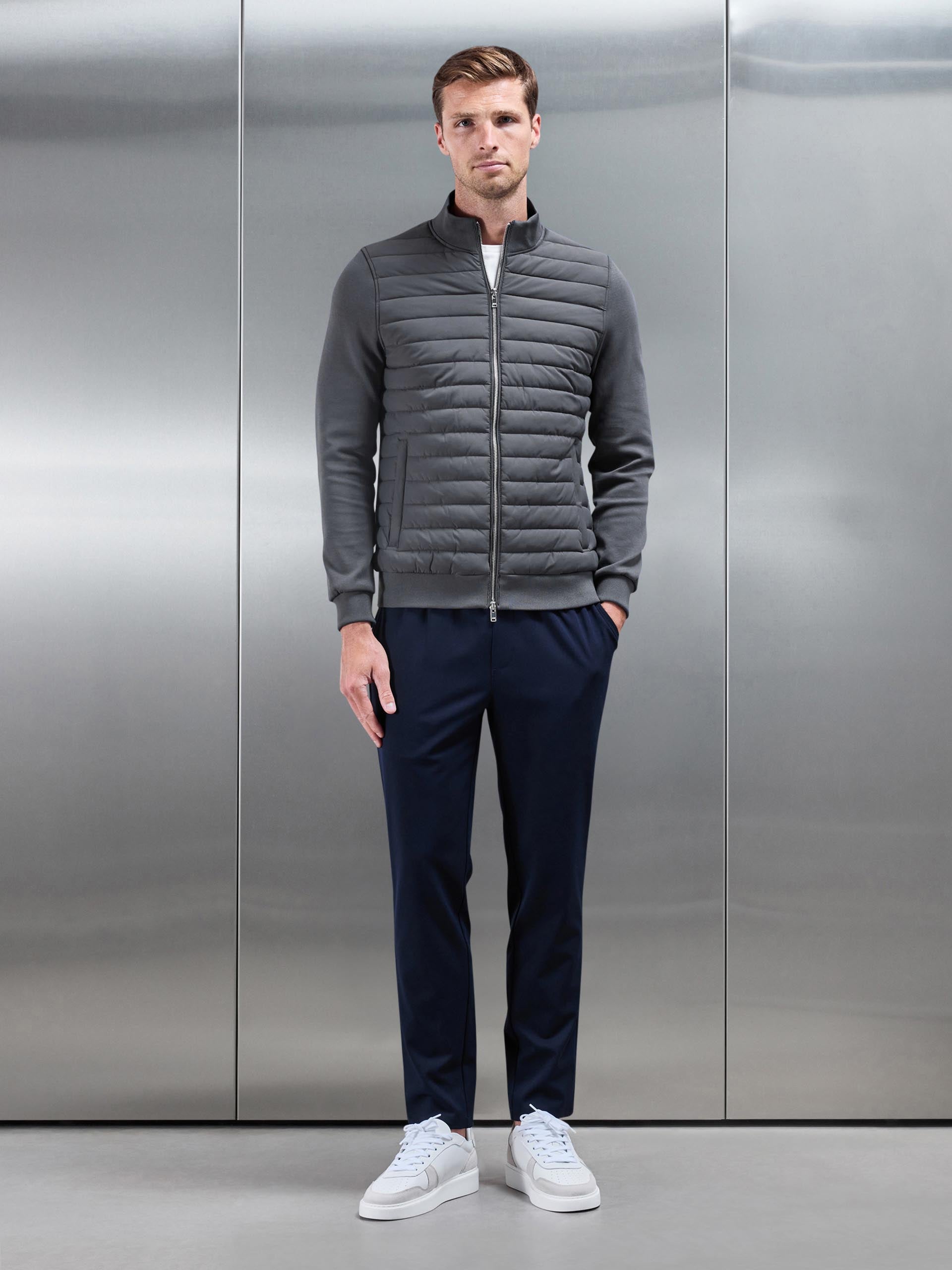Hybrid Quilted Jacket in Grey