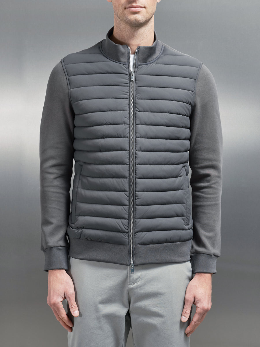 Hybrid Quilted Jacket in Grey