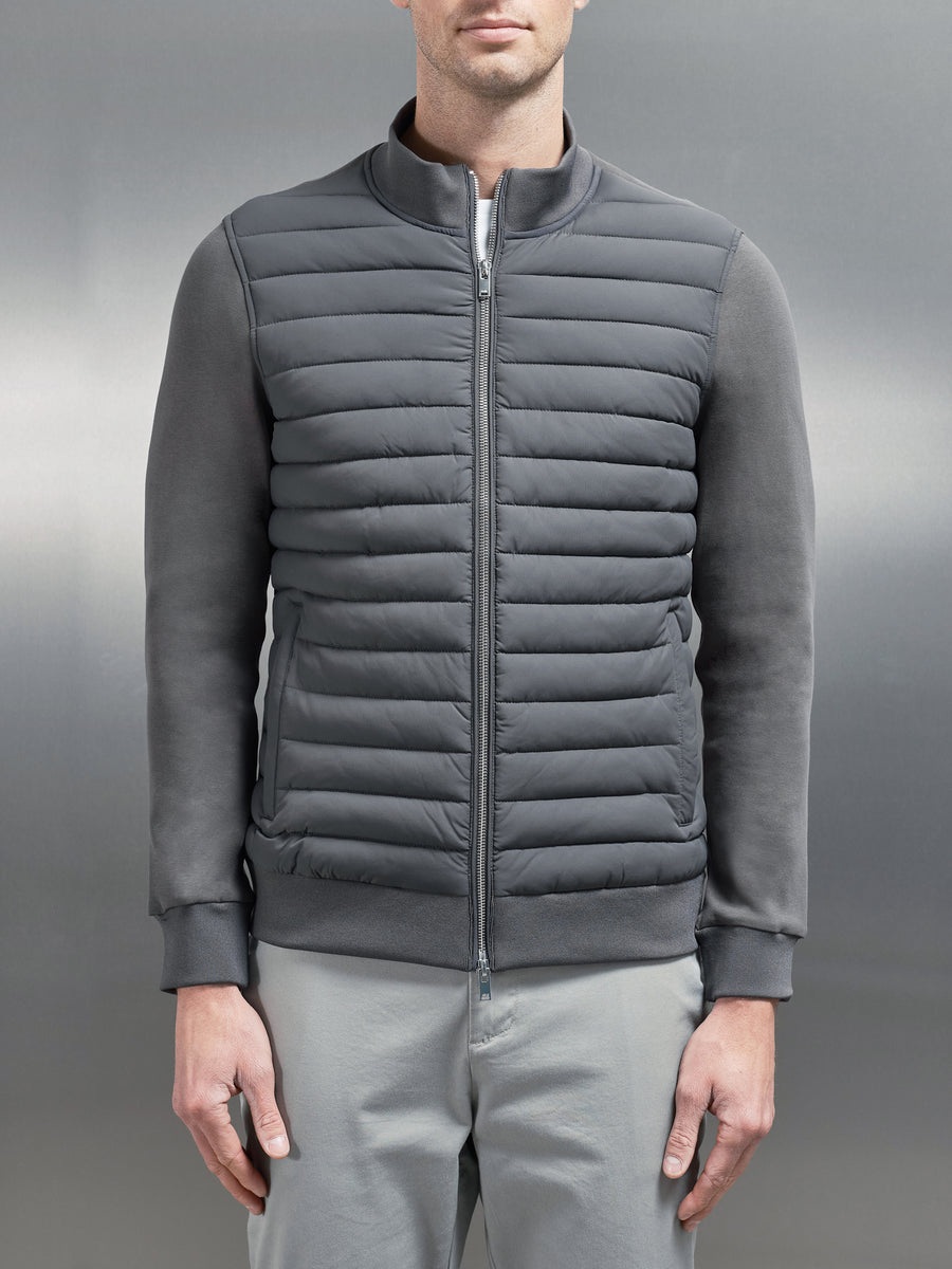 Hybrid Quilted Jacket in Grey