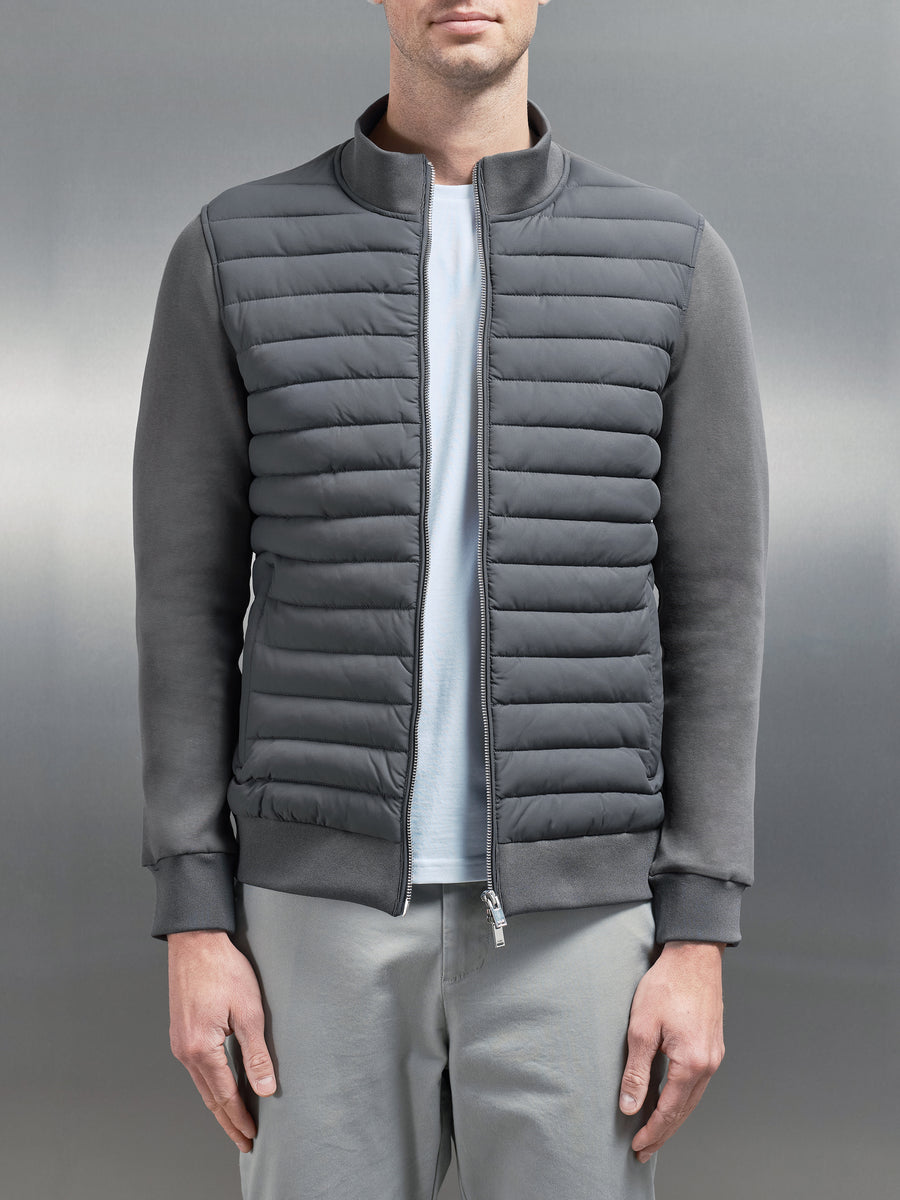 Hybrid Quilted Jacket in Grey