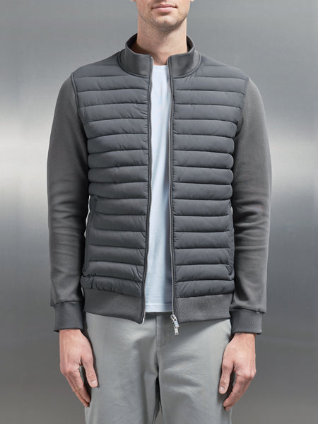 Hybrid Quilted Jacket in Grey