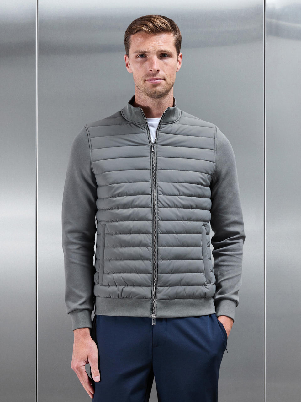 Hybrid Quilted Jacket in Sage