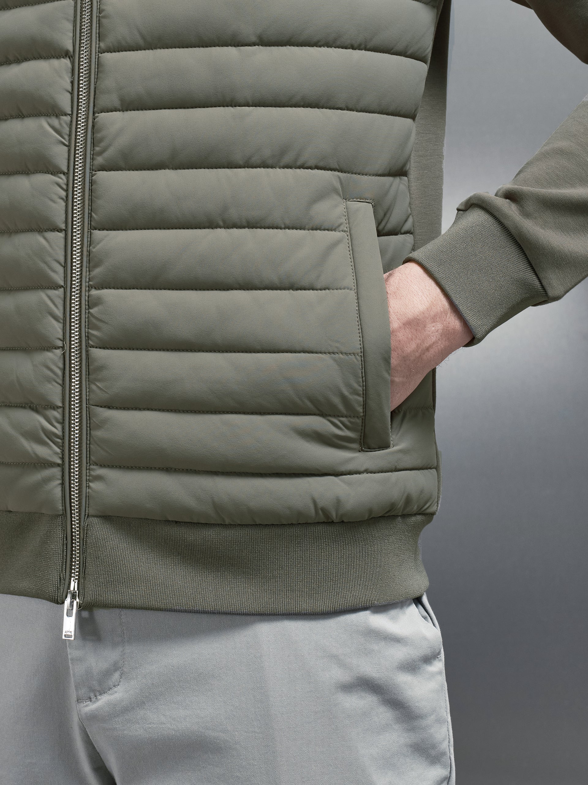 Hybrid Quilted Jacket in Sage