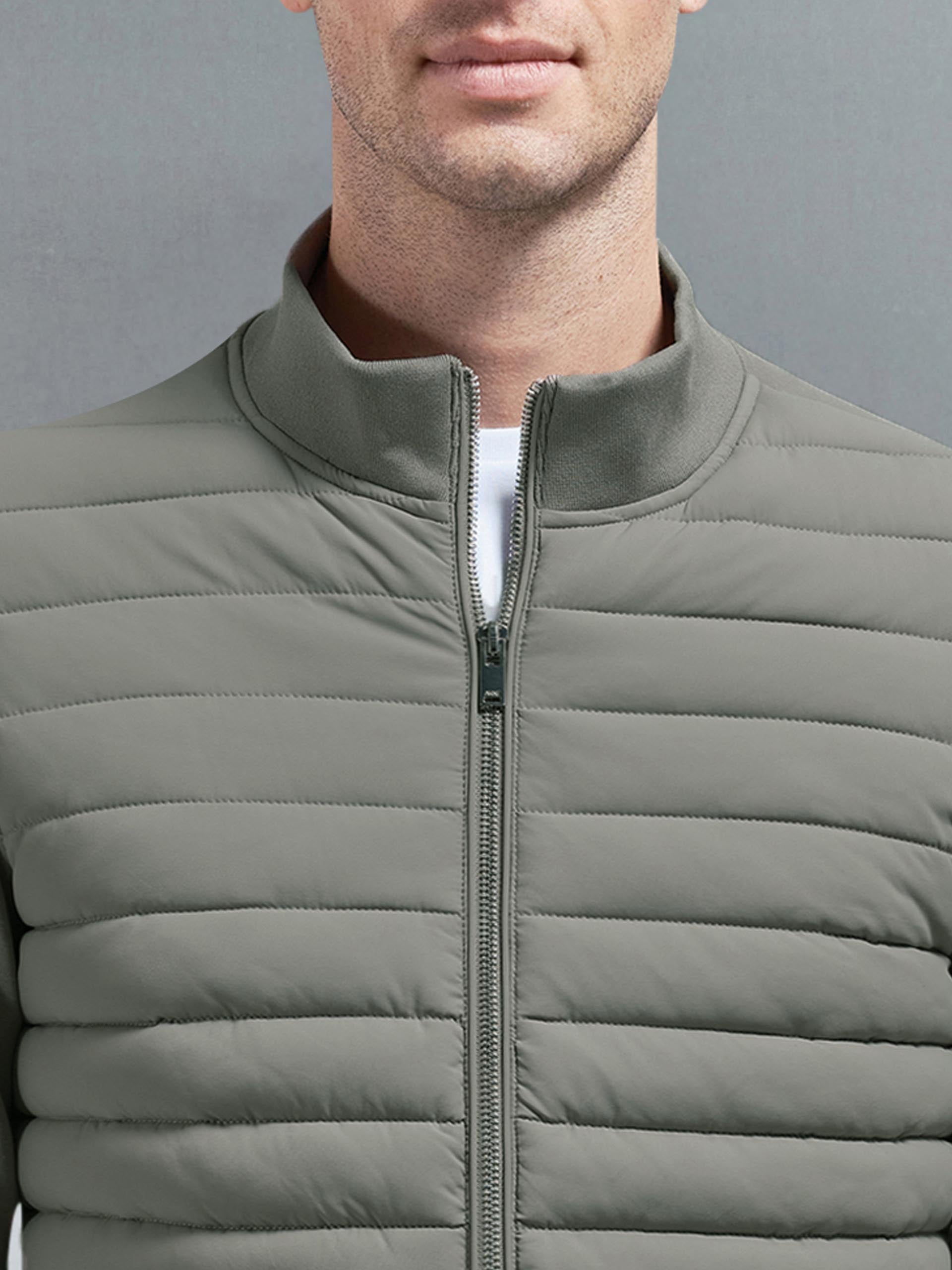 Hybrid Quilted Jacket in Sage