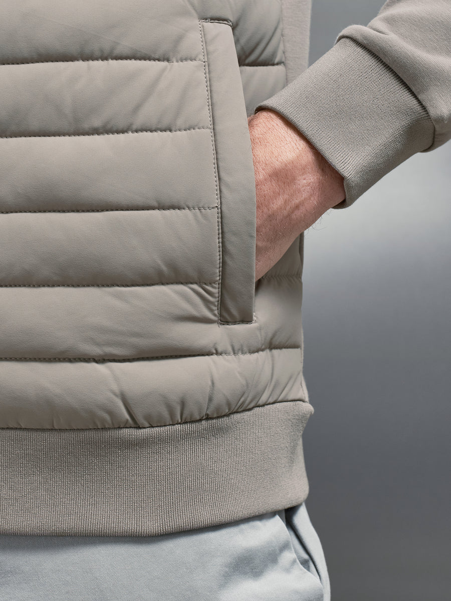 Hybrid Quilted Jacket in Taupe