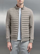 Hybrid Quilted Jacket in Taupe