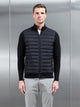 Hybrid Quilted Knitted Jacket in Black