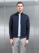 Hybrid Quilted Knitted Jacket in Navy