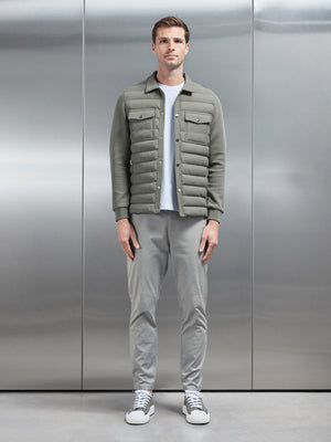 Hybrid Quilted Overshirt in Sage