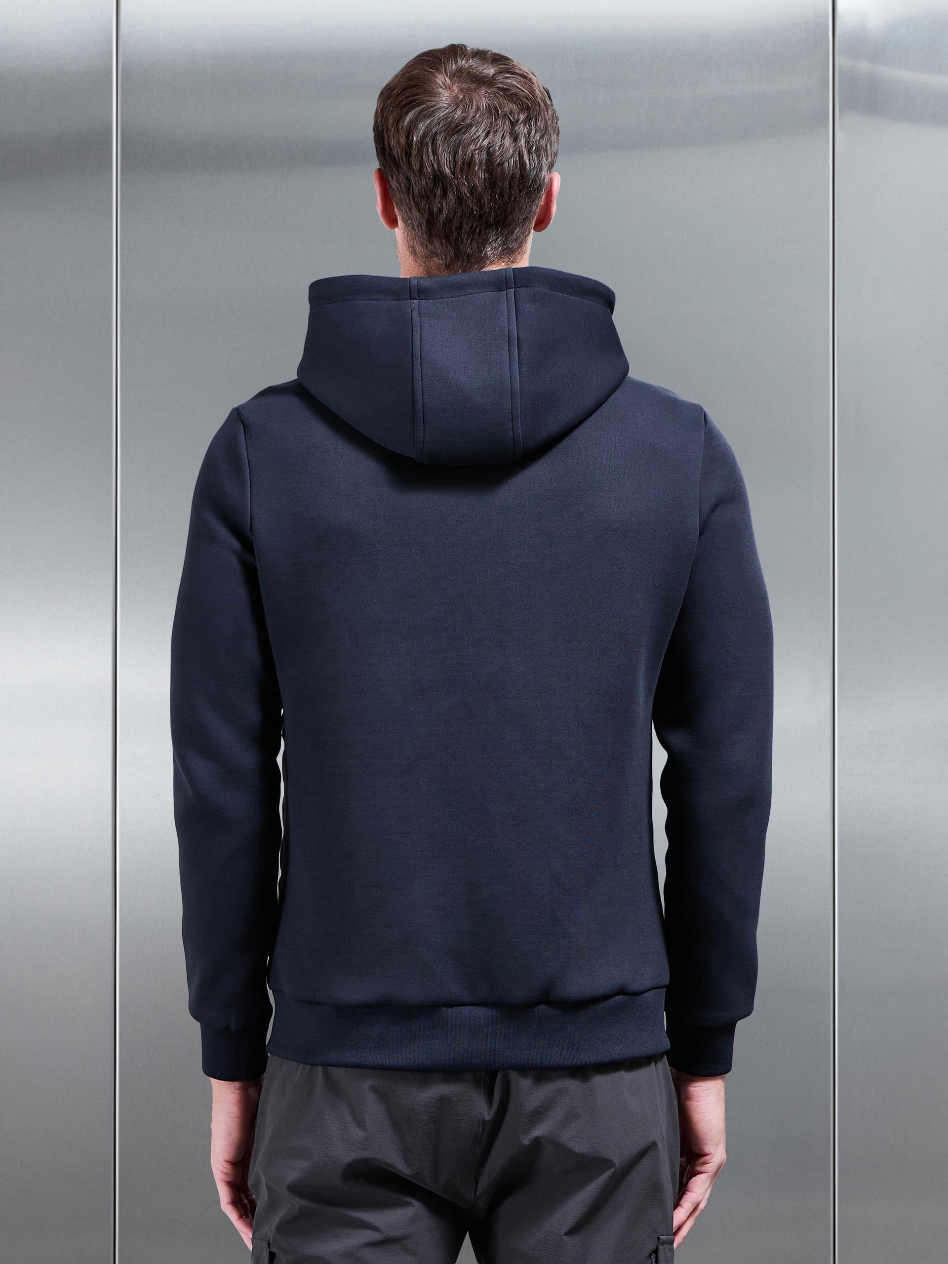Hybrid Quilted Technical Windbreaker in Navy
